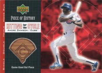 2002 Upper Deck Piece of History - Hitting for the Cycle Bats #HC-AD Andre Dawson  Front