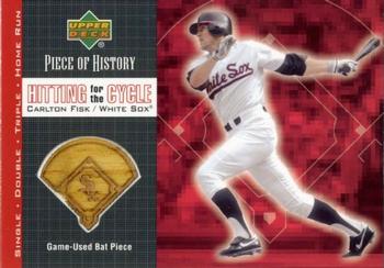 2002 Upper Deck Piece of History - Hitting for the Cycle Bats #HC-CF Carlton Fisk  Front