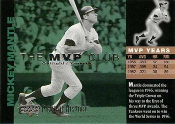 2002 Upper Deck Piece of History - MVP Club #M7 Mickey Mantle  Front