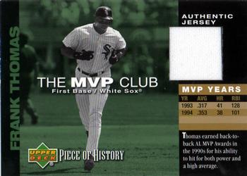 2002 Upper Deck Piece of History - MVP Club Jersey #M-FT Frank Thomas  Front