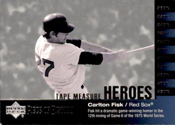 2002 Upper Deck Piece of History - Tape Measure Heroes #TM28 Carlton Fisk  Front
