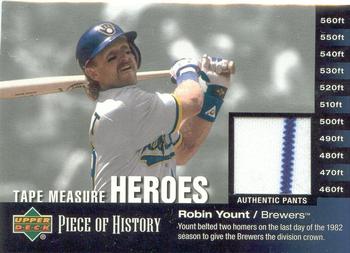 2002 Upper Deck Piece of History - Tape Measure Heroes Jersey #TM-RY Robin Yount Front
