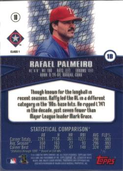 2000 Topps Gold Label #10 Rafael Palmeiro Back