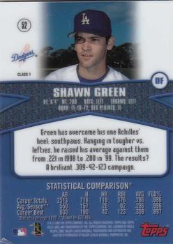 2000 Topps Gold Label #52 Shawn Green Back