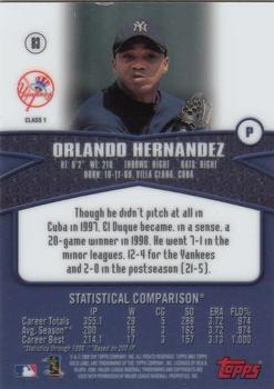 2000 Topps Gold Label #83 Orlando Hernandez Back