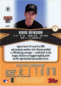 2000 Topps Gold Label #84 Kris Benson Back