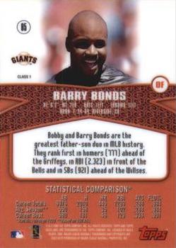 2000 Topps Gold Label #85 Barry Bonds Back