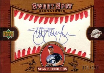 2002 Upper Deck Sweet Spot - Signatures #SB Sean Burroughs Front