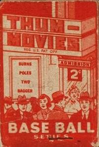 1937 Goudey Thum-Movies (R342) - Red #1 John Irving Burns Front