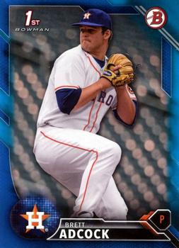 2016 Bowman Draft - Blue Border #BD-49 Brett Adcock Front