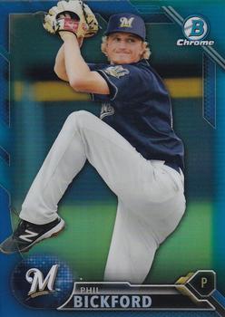 2016 Bowman Draft - Chrome Blue Refractor #BDC-189 Phil Bickford Front