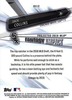 2016 Bowman Draft - Bowman Scouts' Fantasy Impact #BSI-ZC Zack Collins Back