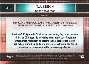 2016 Bowman Draft - Draft Dividends #DD-TZ T.J. Zeuch Back