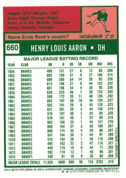 2000 Topps - Hank Aaron Chrome #22 Hank Aaron Back