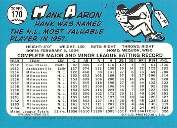2000 Topps - Hank Aaron Chrome #12 Hank Aaron Back