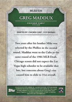 2016 Bowman Draft - Chrome MLB Draft History #MLBD-GM Greg Maddux Back