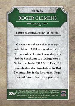 2016 Bowman Draft - Chrome MLB Draft History #MLBD-RC Roger Clemens Back