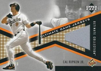 2002 Upper Deck Ultimate Collection - Game Jersey Tier 1 #JB-CR Cal Ripken Jr.  Front