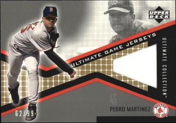 2002 Upper Deck Ultimate Collection - Game Jersey Tier 1 #JB-PM Pedro Martinez  Front