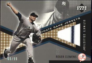 2002 Upper Deck Ultimate Collection - Game Jersey Tier 1 #JB-RC Roger Clemens  Front