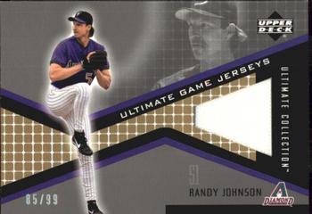 2002 Upper Deck Ultimate Collection - Game Jersey Tier 1 #JB-RJ Randy Johnson  Front