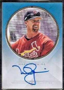 2016 Topps Transcendent Collection - Transcendent Collection Framed Autographs  Blue #TCA-MM Mark McGwire Front