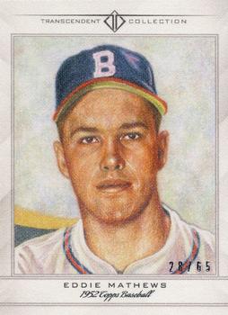 2016 Topps Transcendent Collection - Anniversary Sketch Reproductions #TSCR-3 Eddie Mathews Front