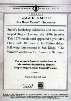2016 Topps Transcendent Collection - Anniversary Sketch Reproductions #TSCR-39 Ozzie Smith Back