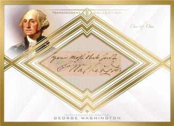 2016 Topps Transcendent Collection - Oversized Cut Signature Box Toppers #TCS-GW George Washington Front