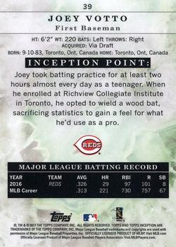 2017 Topps Inception #39 Joey Votto Back