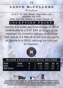 2017 Topps Inception #73 Lance McCullers Back