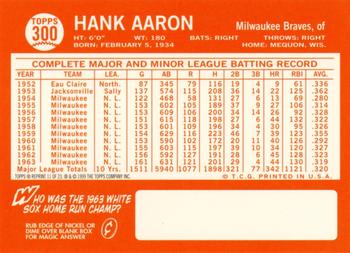 2000 Topps - Hank Aaron #11 Hank Aaron Back