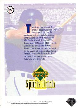 1995 Upper Deck Sports Drink Reggie Jackson #2 Reggie Jackson Back