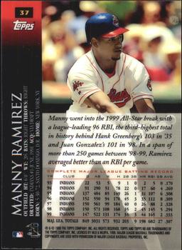 2000 Topps HD #37 Manny Ramirez Back