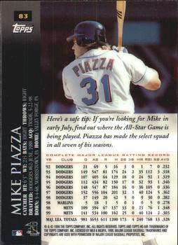 2000 Topps HD #83 Mike Piazza Back