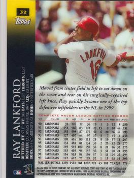 2000 Topps HD #32 Ray Lankford Back