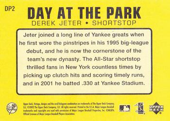 2002 Upper Deck Vintage - Day At The Park #DP2 Derek Jeter Back