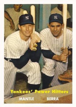 2010 Topps Update - The Cards Your Mom Threw Out (Original Back) #407 Yankees' Power Hitters (Mickey Mantle / Yogi Berra) Front
