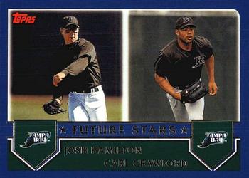 2010 Topps Update - The Cards Your Mom Threw Out (Original Back) #325 Josh Hamilton / Carl Crawford Front
