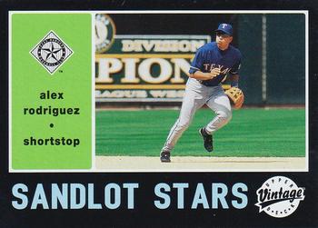 2002 Upper Deck Vintage - Sandlot Stars #SS8 Alex Rodriguez Front