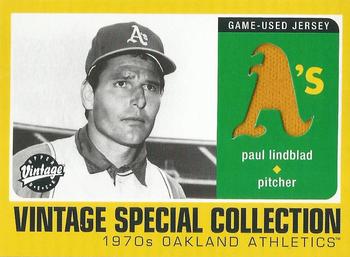 2002 Upper Deck Vintage - Special Collection Game Jersey #S-PL Paul Lindblad Front