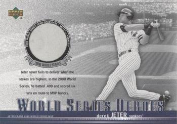 2002 Upper Deck - World Series Heroes Memorabilia #WSB-DJ Derek Jeter Front