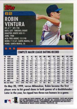 2000 Topps Opening Day #62 Robin Ventura Back