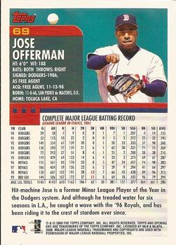 2000 Topps Opening Day #69 Jose Offerman Back