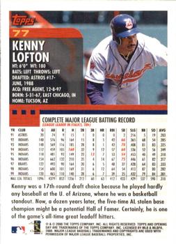 2000 Topps Opening Day #77 Kenny Lofton Back