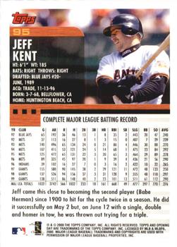 2000 Topps Opening Day #95 Jeff Kent Back