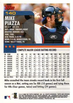 2000 Topps Opening Day #140 Mike Piazza Back