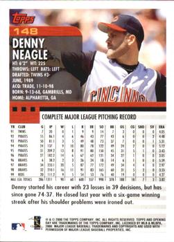 2000 Topps Opening Day #148 Denny Neagle Back