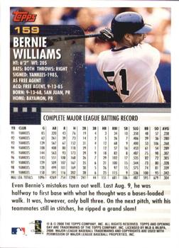 2000 Topps Opening Day #159 Bernie Williams Back