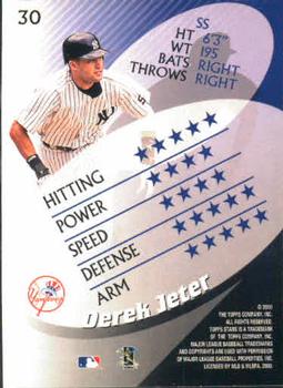 2000 Topps Stars #30 Derek Jeter Back